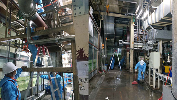 豐田涂裝車間刮渣機安裝