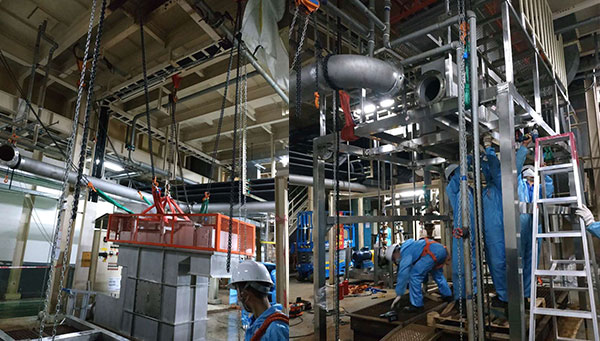 豐田涂裝車間刮渣機安裝